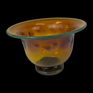 Alder House Studio Art Glass Swirl Bowl By Buzz Williams Signed Dated 76